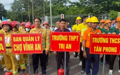 THPT TRỊ AN THAM GIA HỘI THAO PCCC VÀ CNCH