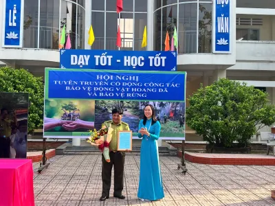 Tuyên truyền cổ động công tác phòng cháy chữa cháy và quản lý bảo vệ rừng xã trị an năm 2025